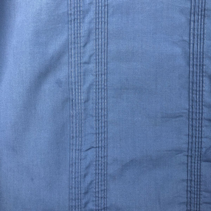 80s-90'S ROMANI Short-Sleeve Mexican Shirt, Cuban Shirt, Boxy Shirt, Men's Size M (approx.) polyester blue type Vintage Second Hand