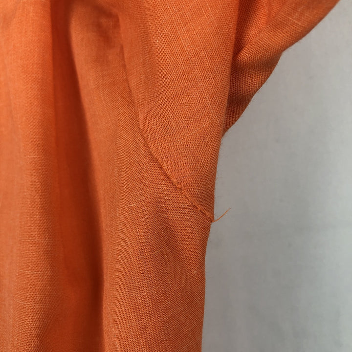 1970'S Hilton Short-Sleeve Bowling Shirt, Boxy Shirt, Made in USA, Men's Size L (Equivalent), Vintage unclear orange type Vintage Second Hand