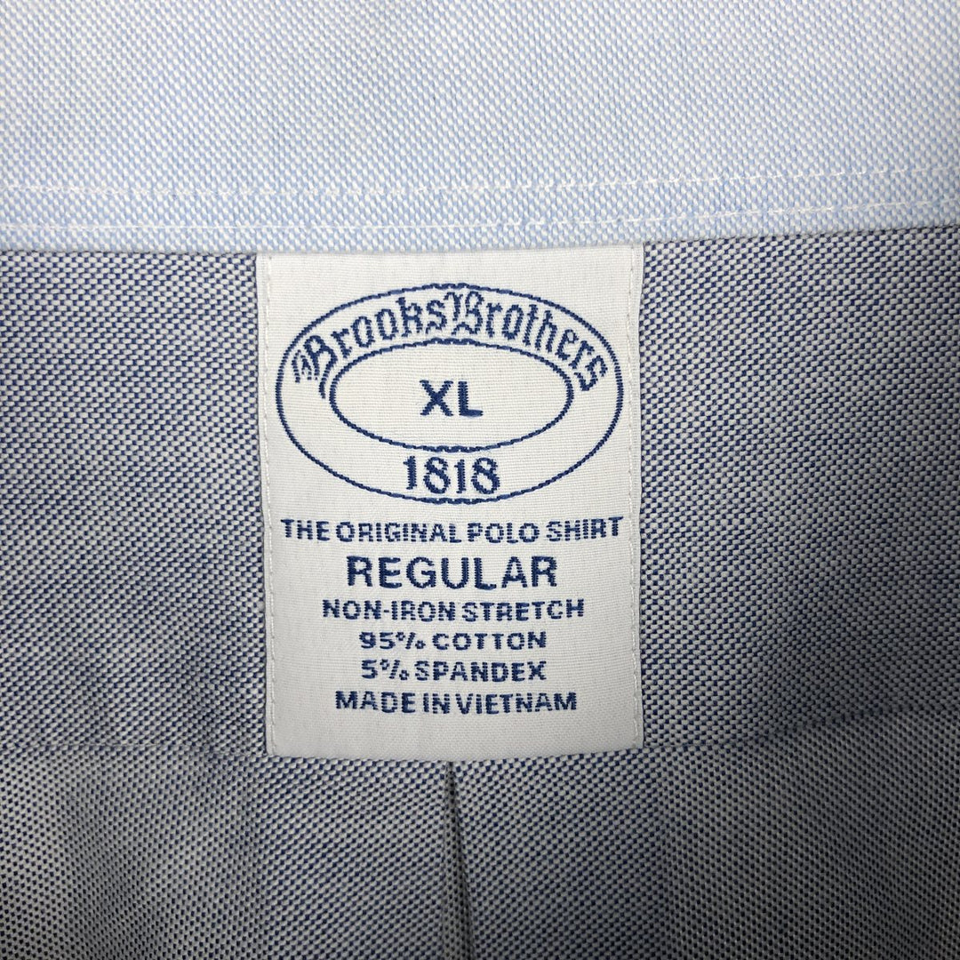 Brooks Brothers 1818 Regular Short-Sleeve Button-Down Shirt, Men's Size XL (equivalent) cotton blue type Vintage Second Hand