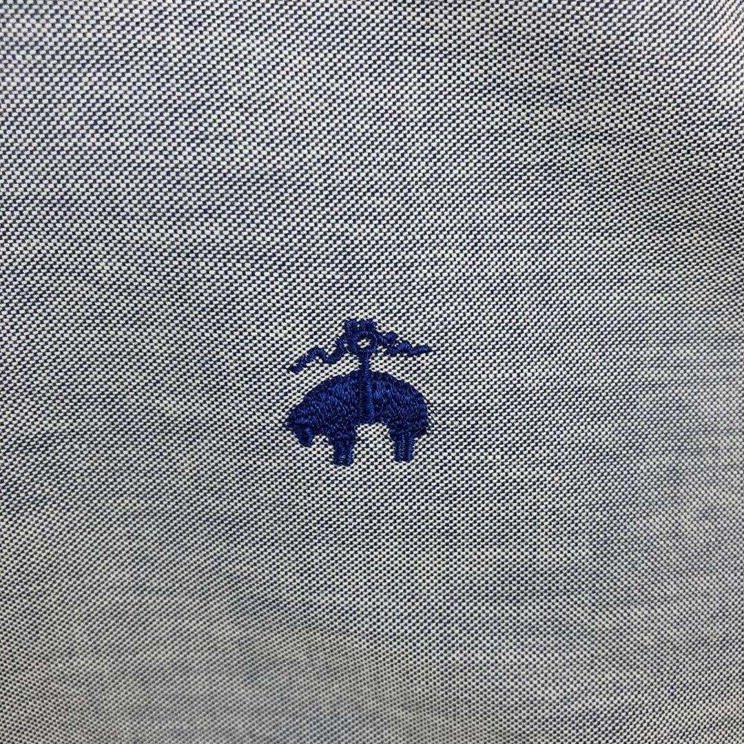 Brooks Brothers 1818 Regular Short-Sleeve Button-Down Shirt, Men's Size XL (equivalent) cotton blue type Vintage Second Hand