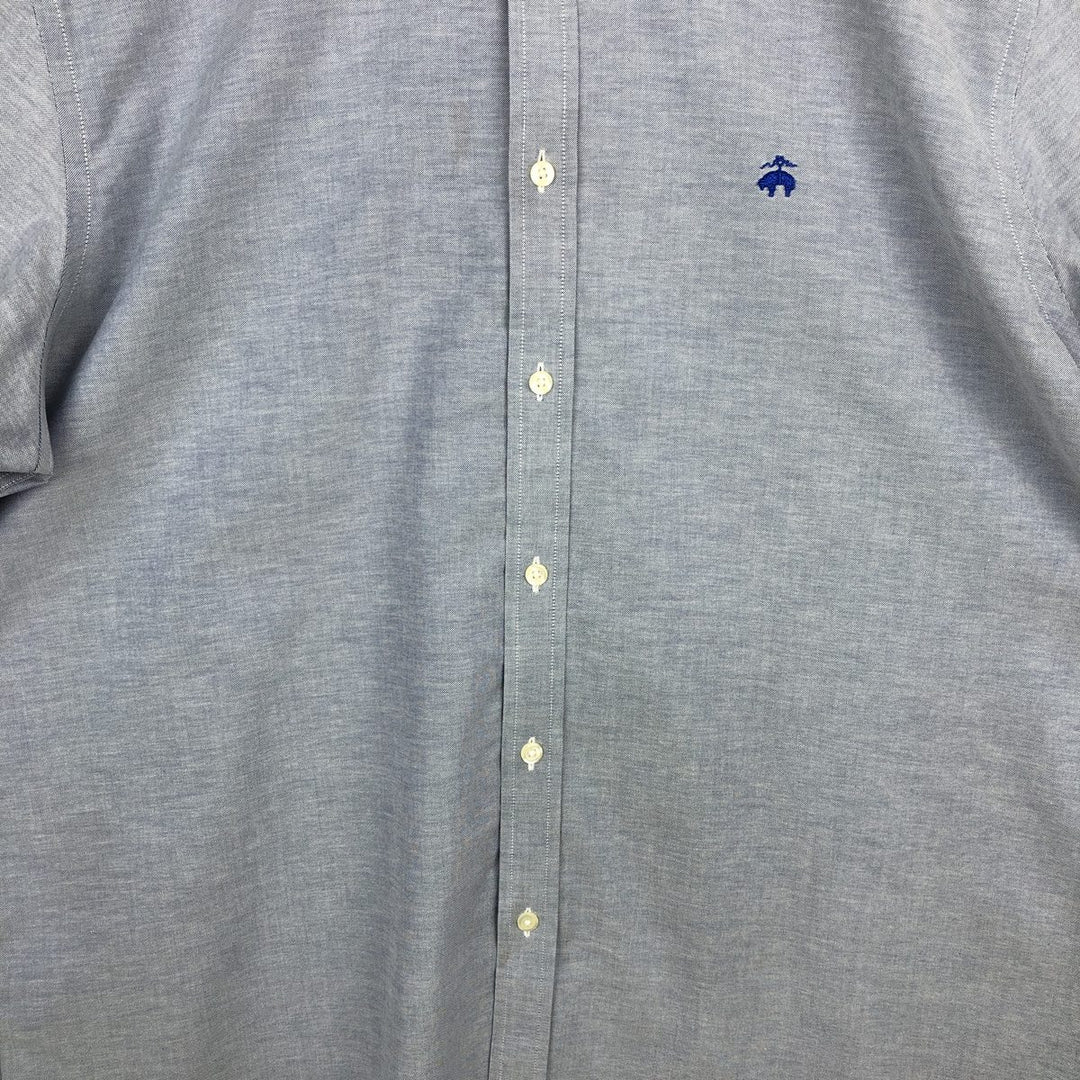 Brooks Brothers 1818 Regular Short-Sleeve Button-Down Shirt, Men's Size XL (equivalent) cotton blue type Vintage Second Hand