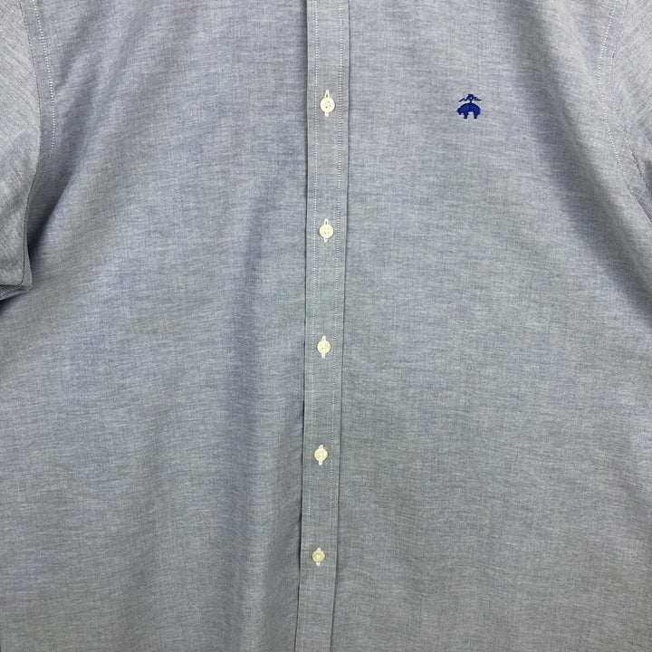 Brooks Brothers 1818 Regular Short-Sleeve Button-Down Shirt, Men's Size XL (equivalent) cotton blue type Vintage Second Hand