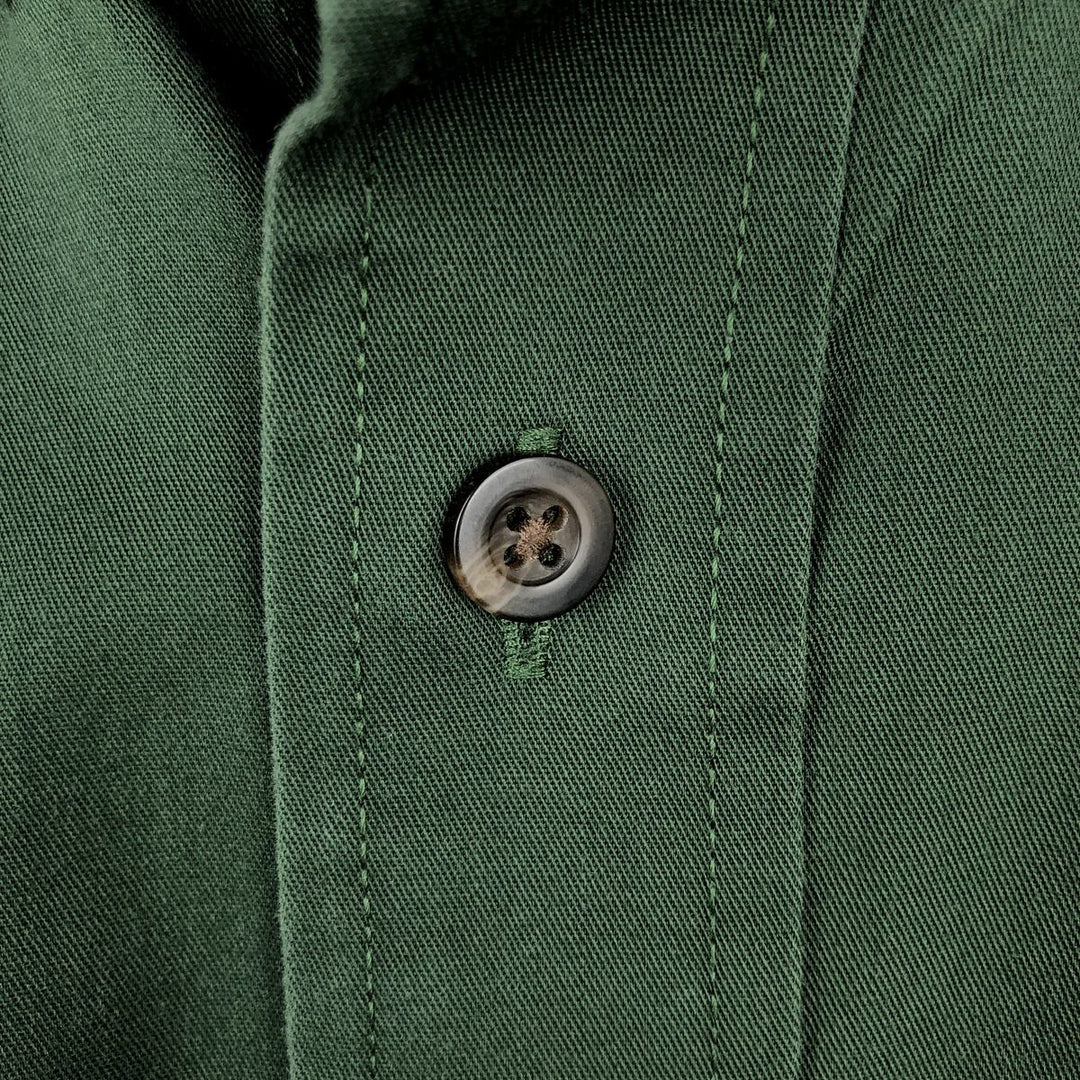 90s-00'S L.L.Bean Short-Sleeve Button-Down Shirt, Men's Size M (approx.), Vintage cotton green type Vintage Second Hand