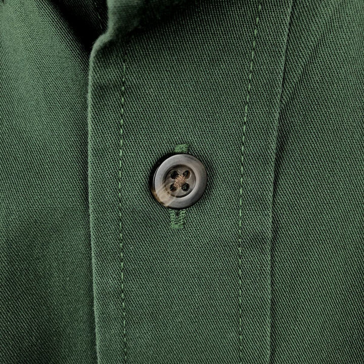 90s-00'S L.L.Bean Short-Sleeve Button-Down Shirt, Men's Size M (approx.), Vintage cotton green type Vintage Second Hand