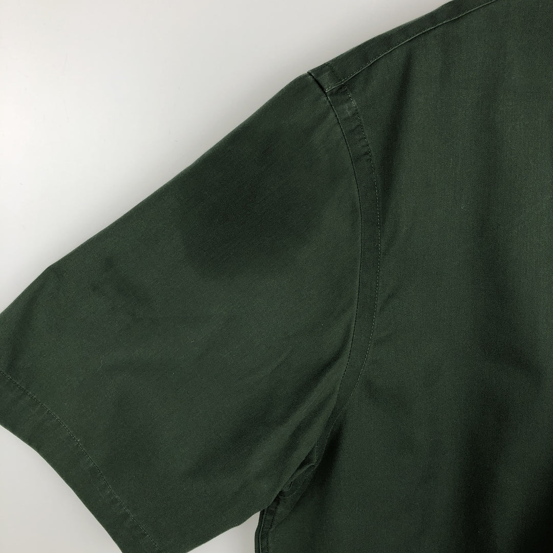 90s-00'S L.L.Bean Short-Sleeve Button-Down Shirt, Men's Size M (approx.), Vintage cotton green type Vintage Second Hand