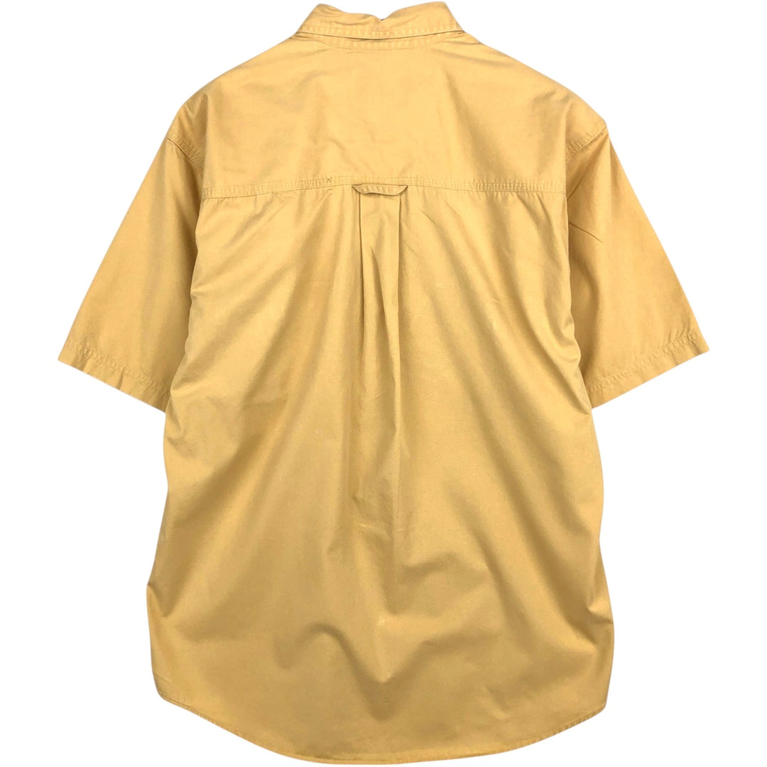 80s-90'S Eddie Bauer Black Tag Short Sleeve Cotton Shirt Men's Medium Vintage cotton yellow type Vintage Second Hand
