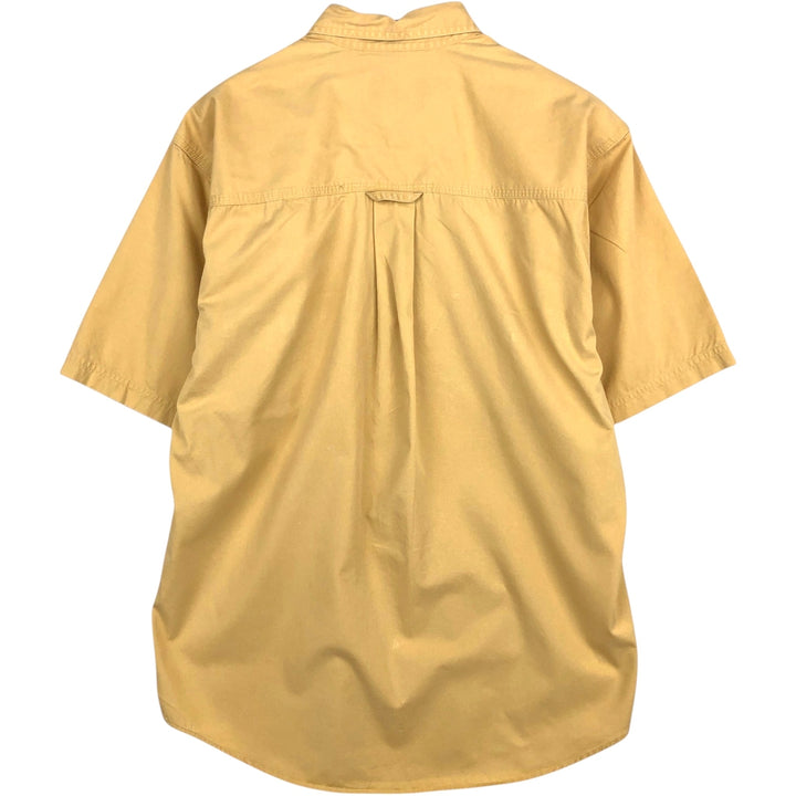 80s-90'S Eddie Bauer Black Tag Short Sleeve Cotton Shirt Men's Medium Vintage cotton yellow type Vintage Second Hand