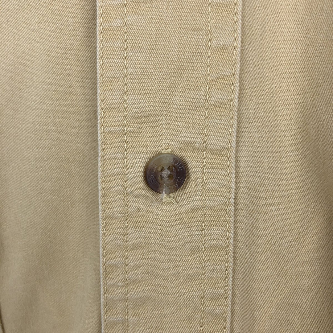 80s-90'S Eddie Bauer Black Tag Short Sleeve Cotton Shirt Men's Medium Vintage cotton yellow type Vintage Second Hand