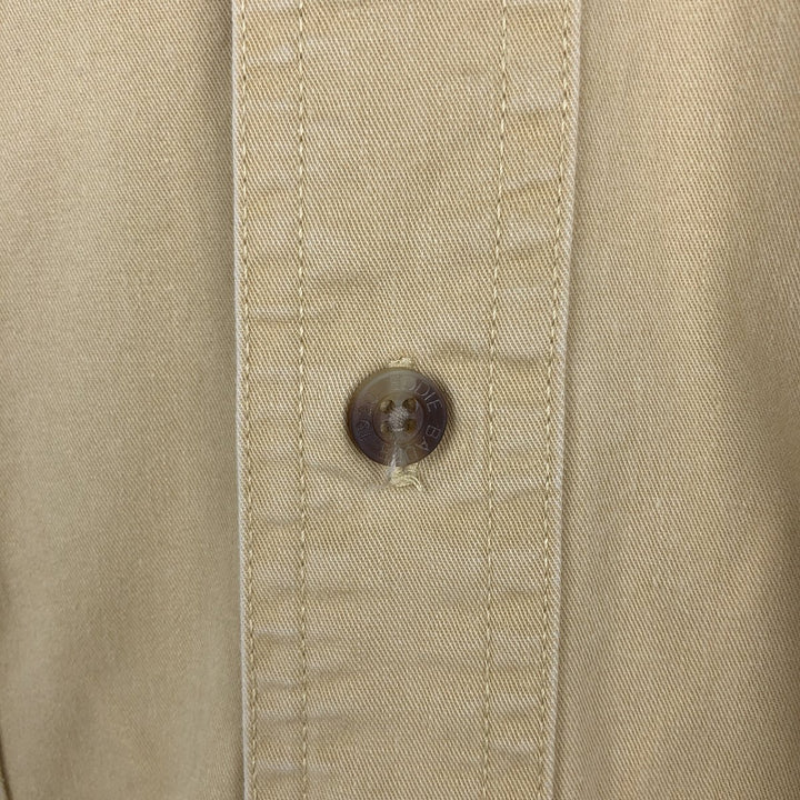 80s-90'S Eddie Bauer Black Tag Short Sleeve Cotton Shirt Men's Medium Vintage cotton yellow type Vintage Second Hand