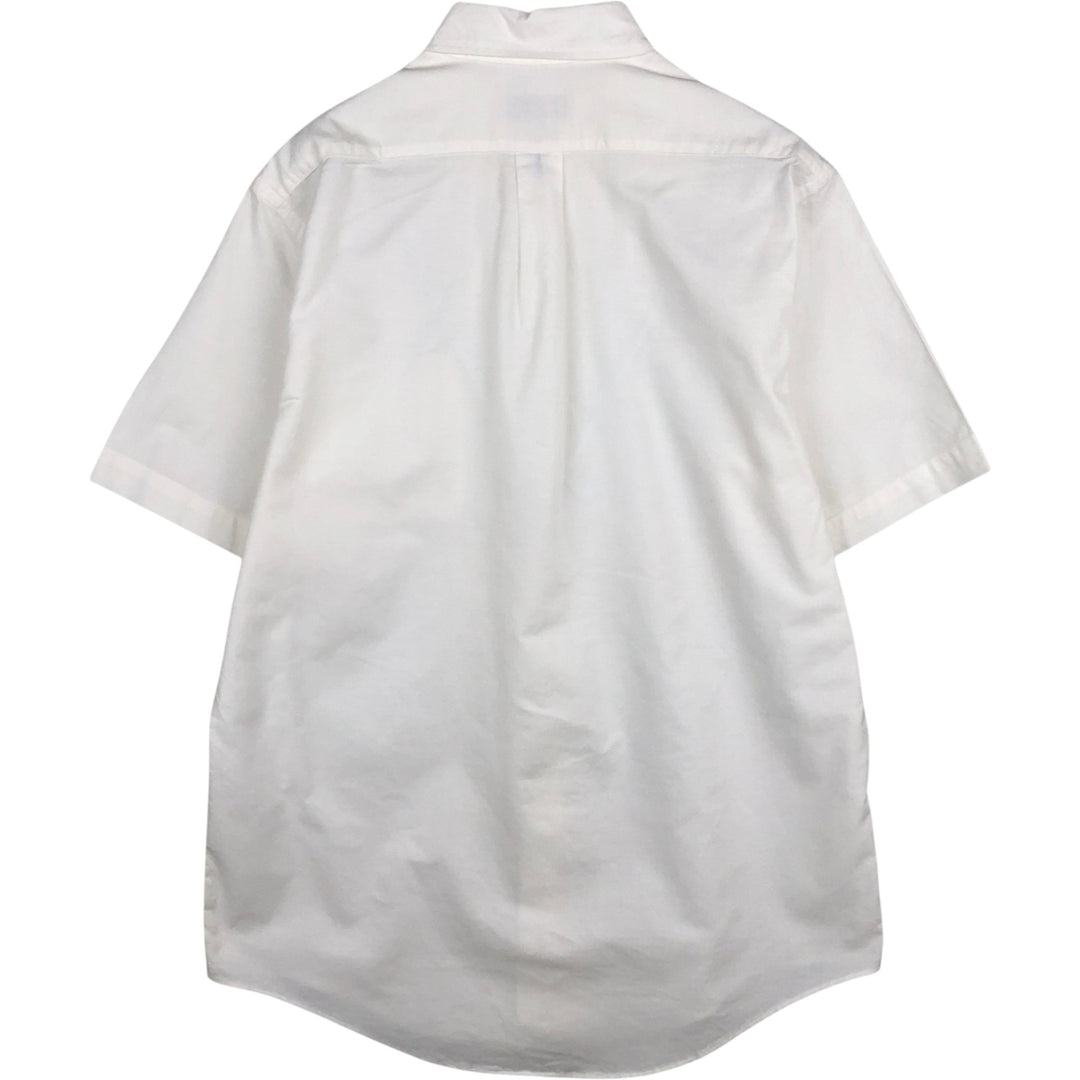 Brooks Brothers MAKERS Short Sleeve Button Down Shirt Made in USA Men's Size L cotton white type Vintage Second Hand