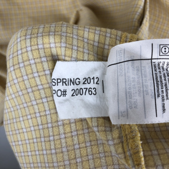 Carhartt Check Pattern Button-down Short Sleeve Work Shirt, Men's XL cotton yellow type Vintage Second Hand