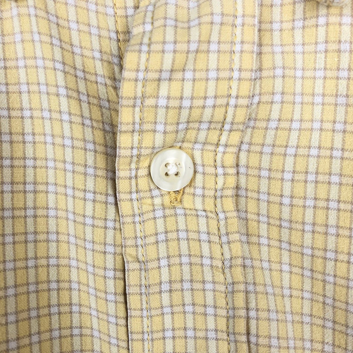 Carhartt Check Pattern Button-down Short Sleeve Work Shirt, Men's XL cotton yellow type Vintage Second Hand