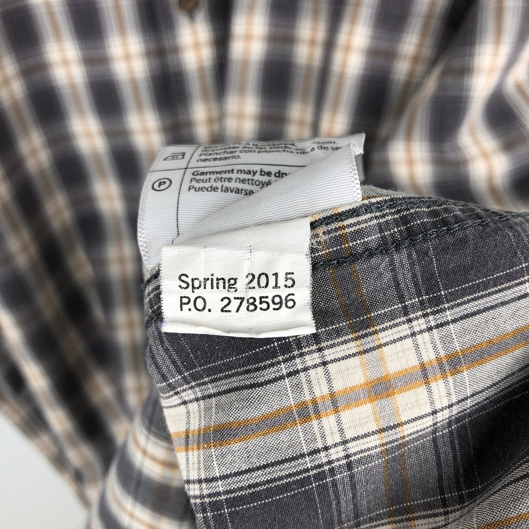 Carhartt RELAXED FIT Check Pattern Short Sleeve Work Shirt Men's XL cotton gray type Vintage Second Hand