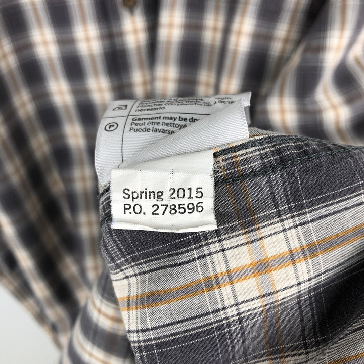 Carhartt RELAXED FIT Check Pattern Short Sleeve Work Shirt Men's XL cotton gray type Vintage Second Hand