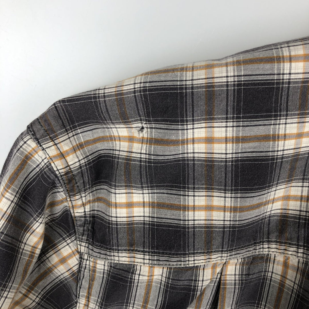 Carhartt RELAXED FIT Check Pattern Short Sleeve Work Shirt Men's XL cotton gray type Vintage Second Hand