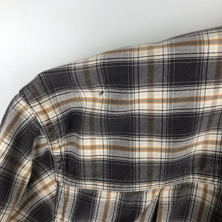 Carhartt RELAXED FIT Check Pattern Short Sleeve Work Shirt Men's XL cotton gray type Vintage Second Hand