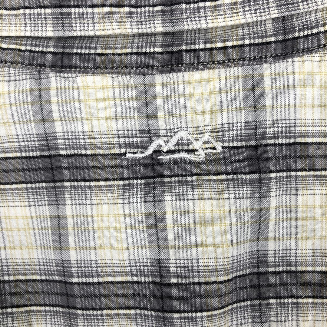 2000'S Columbia Short-Sleeve Cotton Check Shirt, Men's Size XL (approx.) cotton gray type Vintage Second Hand