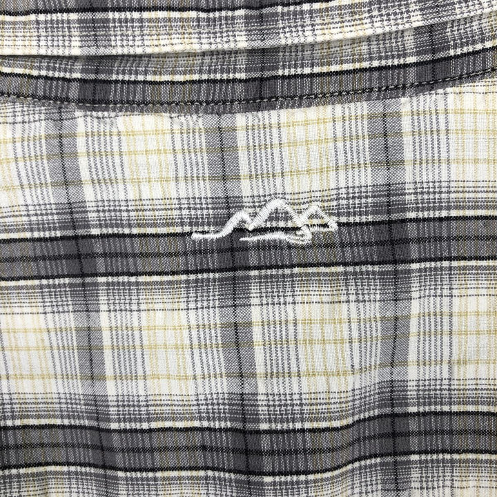 2000'S Columbia Short-Sleeve Cotton Check Shirt, Men's Size XL (approx.) cotton gray type Vintage Second Hand