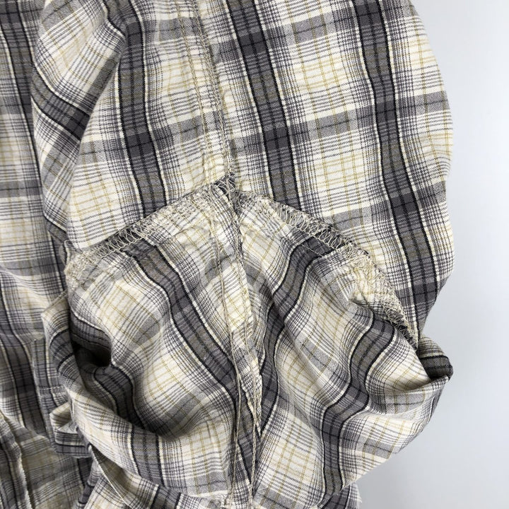 2000'S Columbia Short-Sleeve Cotton Check Shirt, Men's Size XL (approx.) cotton gray type Vintage Second Hand