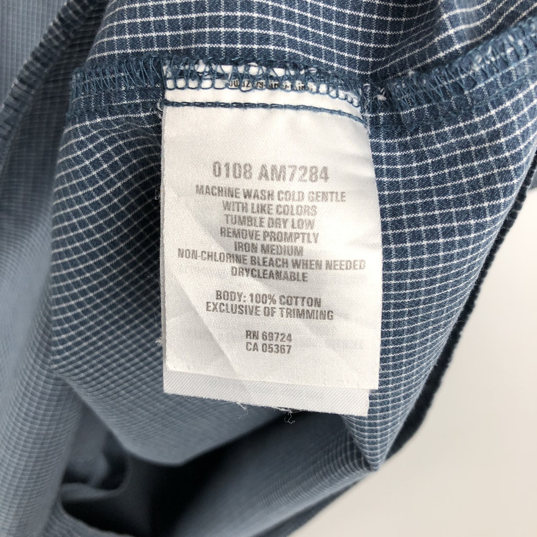 2000'S Columbia Short-Sleeve Button-Down Check Shirt, Men's Size XXL (approx.) cotton Navy blue Vintage Second Hand