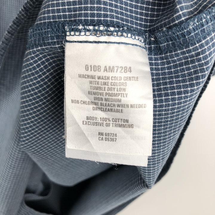 2000'S Columbia Short-Sleeve Button-Down Check Shirt, Men's Size XXL (approx.) cotton Navy blue Vintage Second Hand