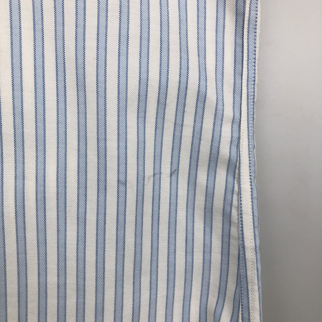 Brooks Brothers Est.1818 Short Sleeve Button-Down Striped Shirt, Men's Size L cotton white type Vintage Second Hand