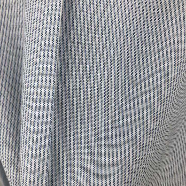 Brooks Brothers 1818 Short Sleeve Button Down Striped Shirt, Men's Size L cotton Blue type light blue Vintage Second Hand