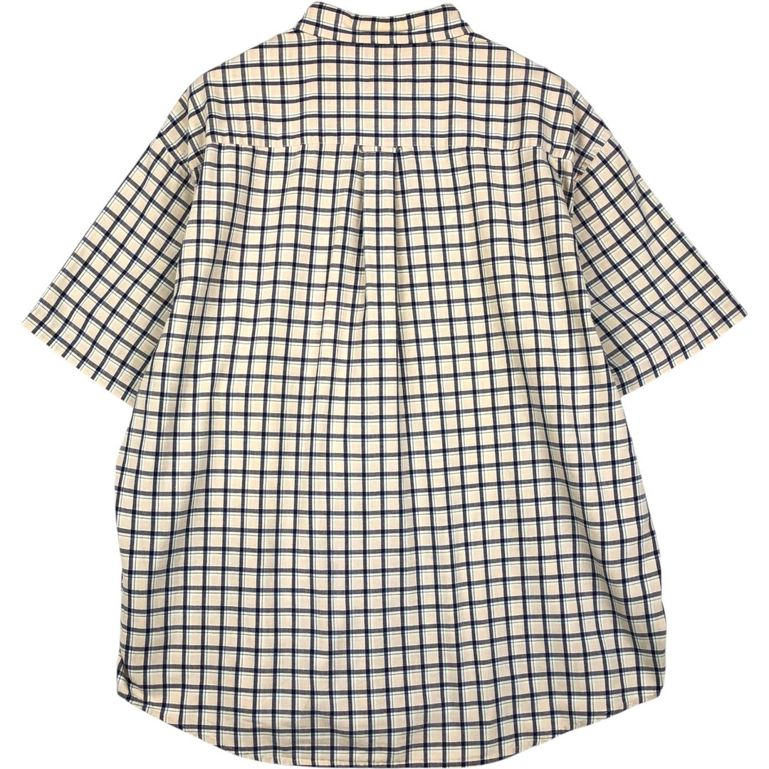 Eddie Bauer Long Sleeve Button-Down Check Shirt, Men's XL cotton Beige type Vintage Second Hand