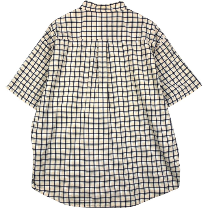 Eddie Bauer Long Sleeve Button-Down Check Shirt, Men's XL cotton Beige type Vintage Second Hand