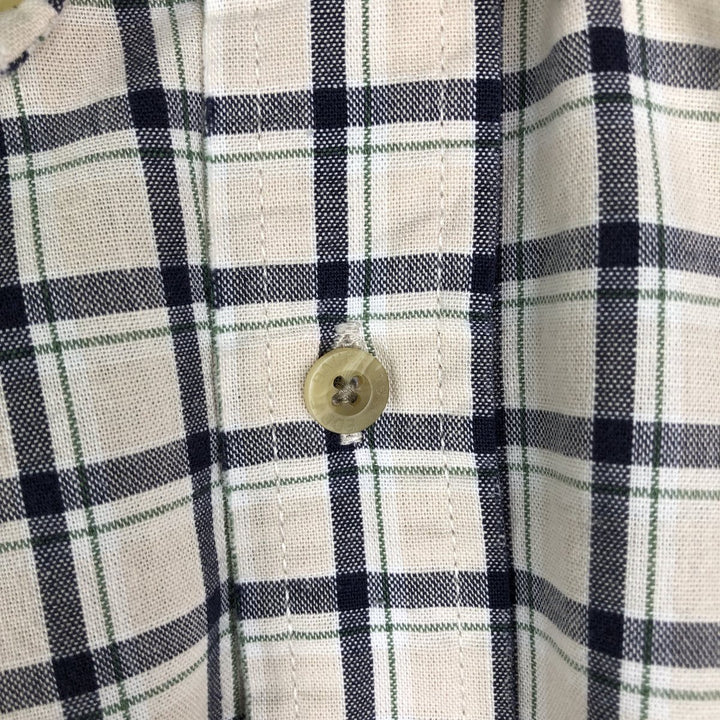 Eddie Bauer Long Sleeve Button-Down Check Shirt, Men's XL cotton Beige type Vintage Second Hand