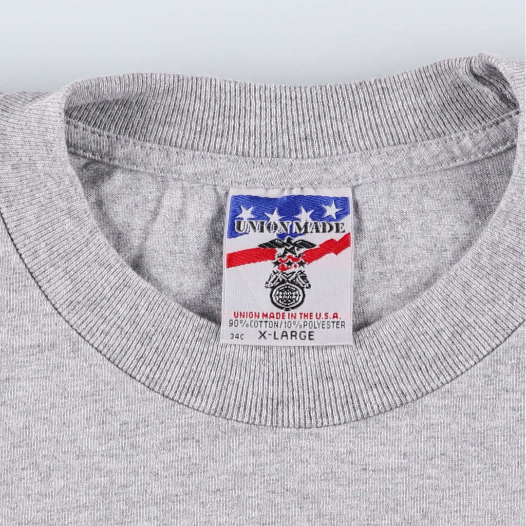 90s-00'S UNION MADE FINISHING TRADES INSTITUTE OF THE MID-ATLANTIC REG Advertising T-shirt, Made in USA, Men's XL equivalent. cotton gray type Vintage Second Hand