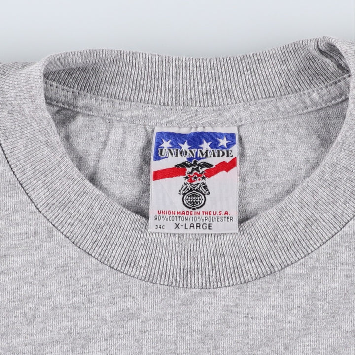 90s-00'S UNION MADE FINISHING TRADES INSTITUTE OF THE MID-ATLANTIC REG Advertising T-shirt, Made in USA, Men's XL equivalent. cotton gray type Vintage Second Hand
