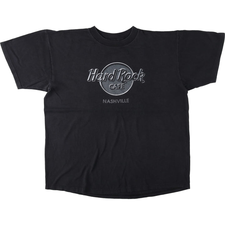 90s-00'S Hard Rock Cafe advertising T-shirt, men's size L (approx.) cotton black type Vintage Second Hand