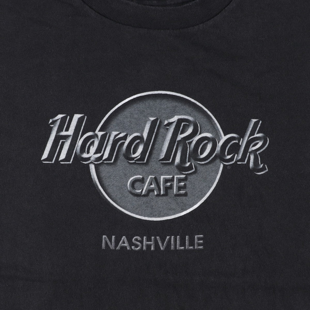 90s-00'S Hard Rock Cafe advertising T-shirt, men's size L (approx.) cotton black type Vintage Second Hand