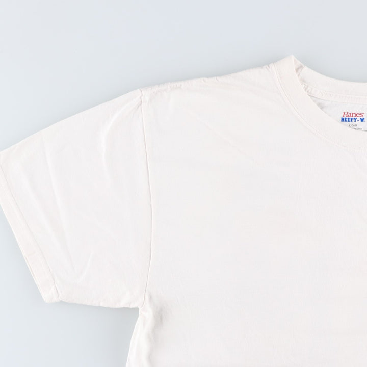 Hanes BEEFY-T IN-N-OUT BURGER Advertising T-Shirt, Men's Size L (approx.) cotton white type Vintage Second Hand