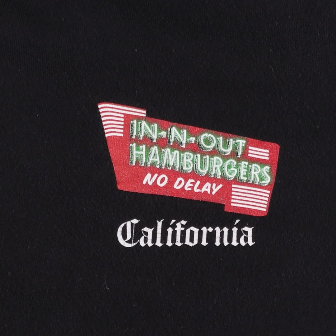 IN-N-OUT BURGER In-N-Out Burger Advertising T-shirt Made in USA Men's L size cotton black type Vintage Second Hand