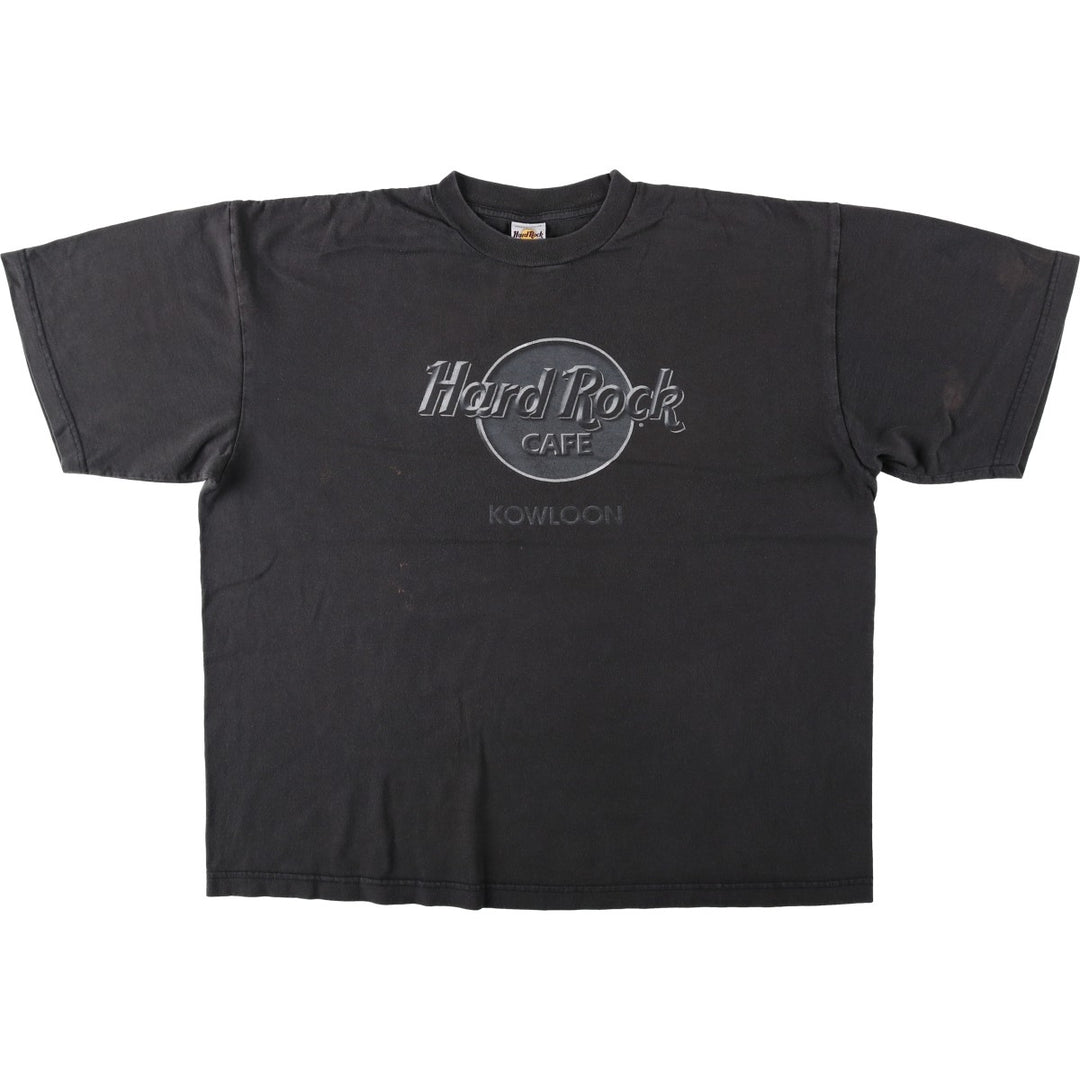 90s-00'S Hard Rock Cafe advertising T-shirt, men's size XL (approx.) unclear black type Vintage Second Hand
