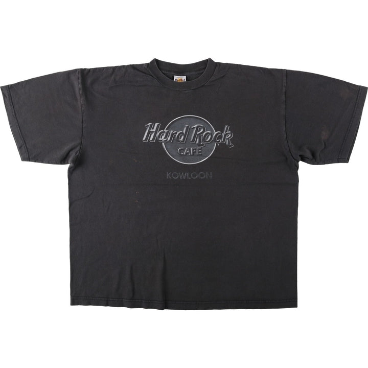 90s-00'S Hard Rock Cafe advertising T-shirt, men's size XL (approx.) unclear black type Vintage Second Hand