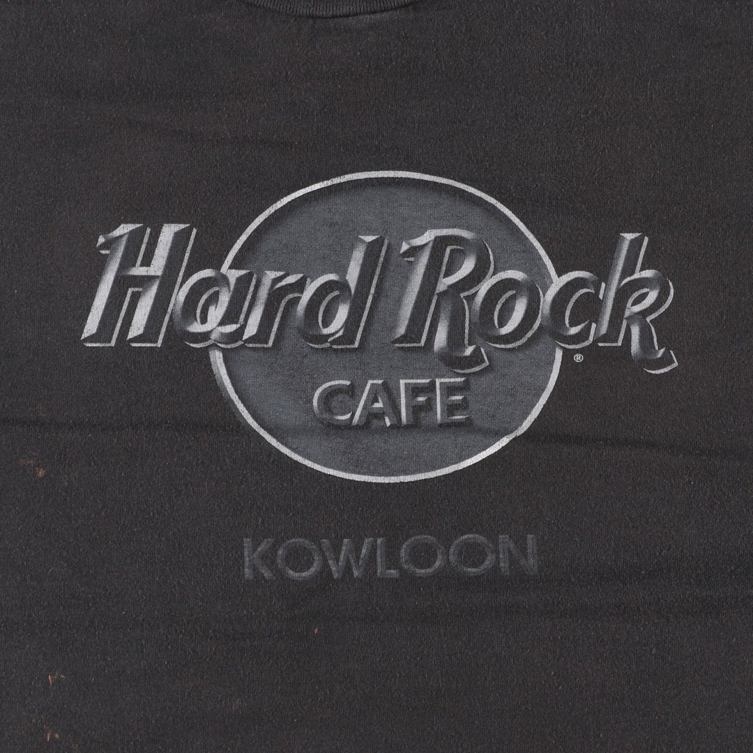90s-00'S Hard Rock Cafe advertising T-shirt, men's size XL (approx.) unclear black type Vintage Second Hand