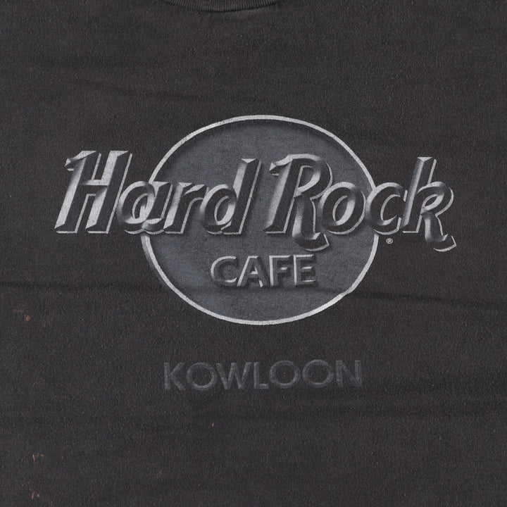 90s-00'S Hard Rock Cafe advertising T-shirt, men's size XL (approx.) unclear black type Vintage Second Hand