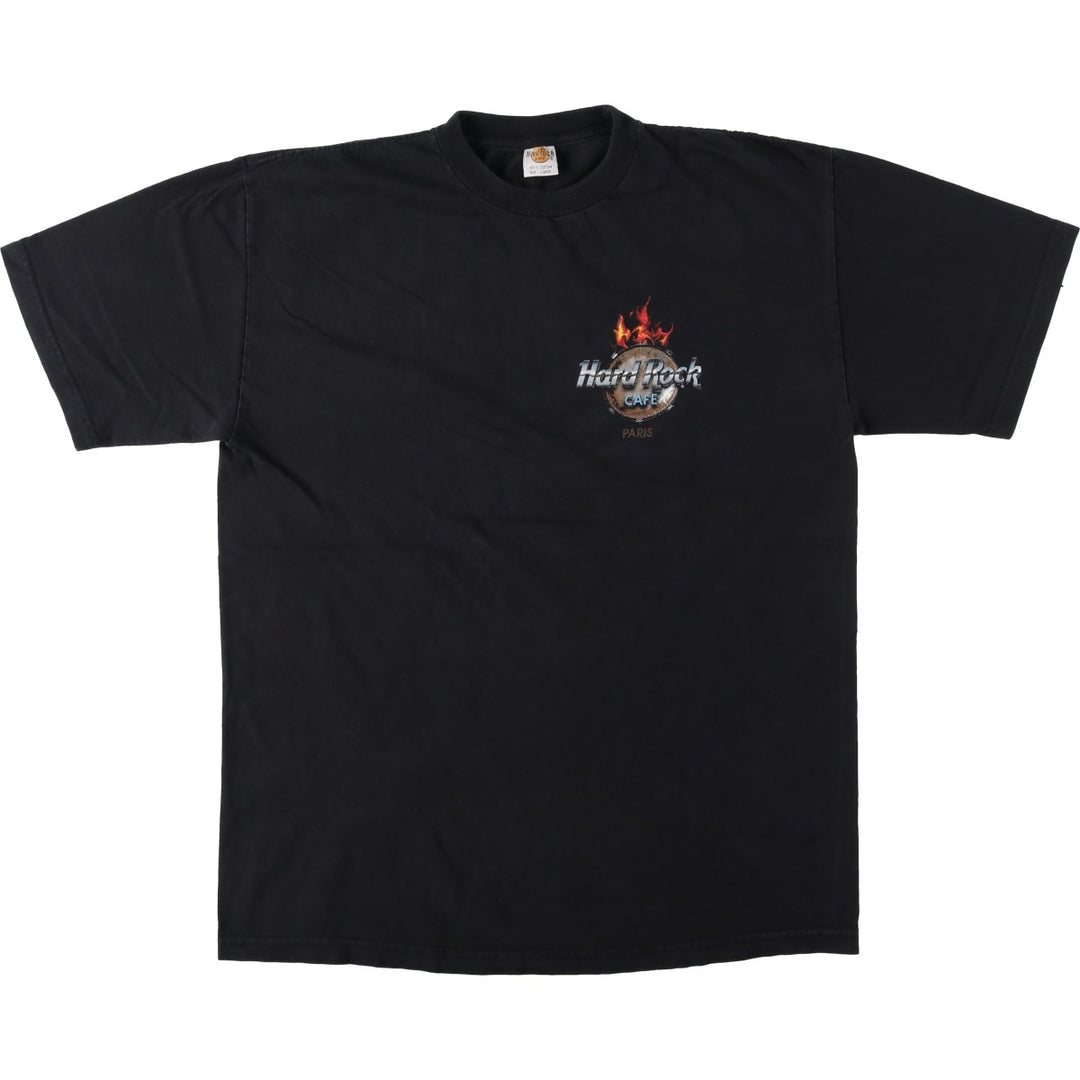 HARD ROCK CAFE Hard Rock Cafe Advertising T-shirt Men's L size cotton black type Vintage Second Hand