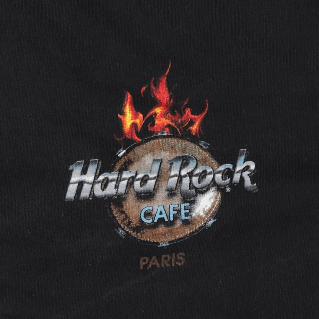 HARD ROCK CAFE Hard Rock Cafe Advertising T-shirt Men's L size cotton black type Vintage Second Hand