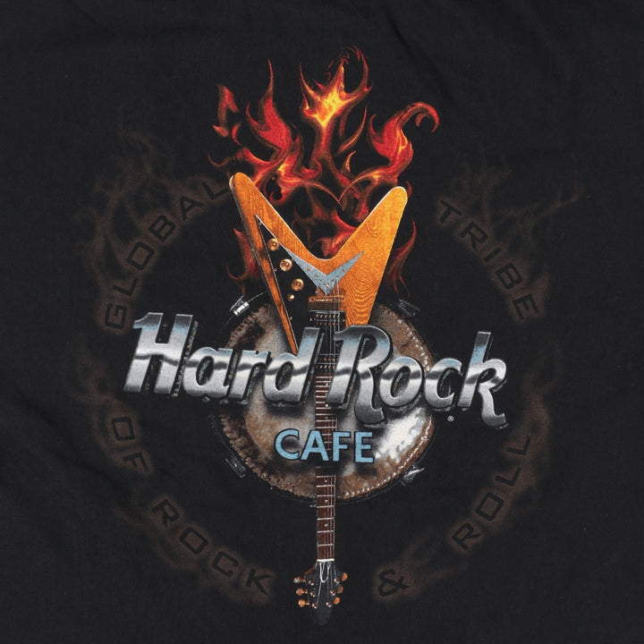 HARD ROCK CAFE Hard Rock Cafe Advertising T-shirt Men's L size cotton black type Vintage Second Hand