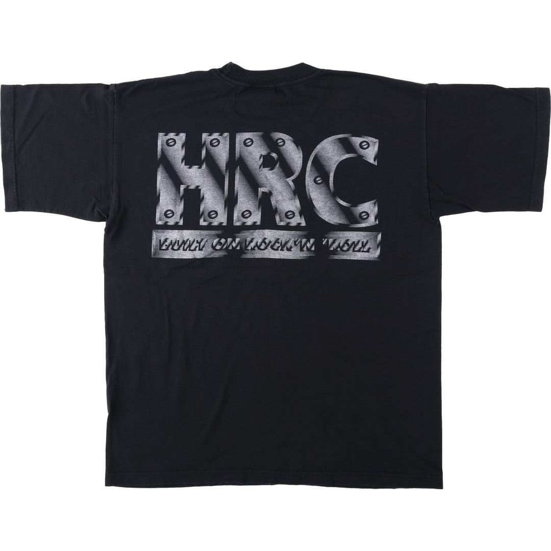HARD ROCK CAFE Hard Rock Cafe Advertising T-shirt Men's L size cotton black type Vintage Second Hand