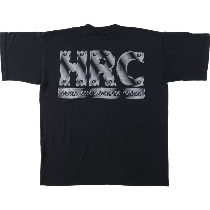 HARD ROCK CAFE Hard Rock Cafe Advertising T-shirt Men's L size cotton black type Vintage Second Hand