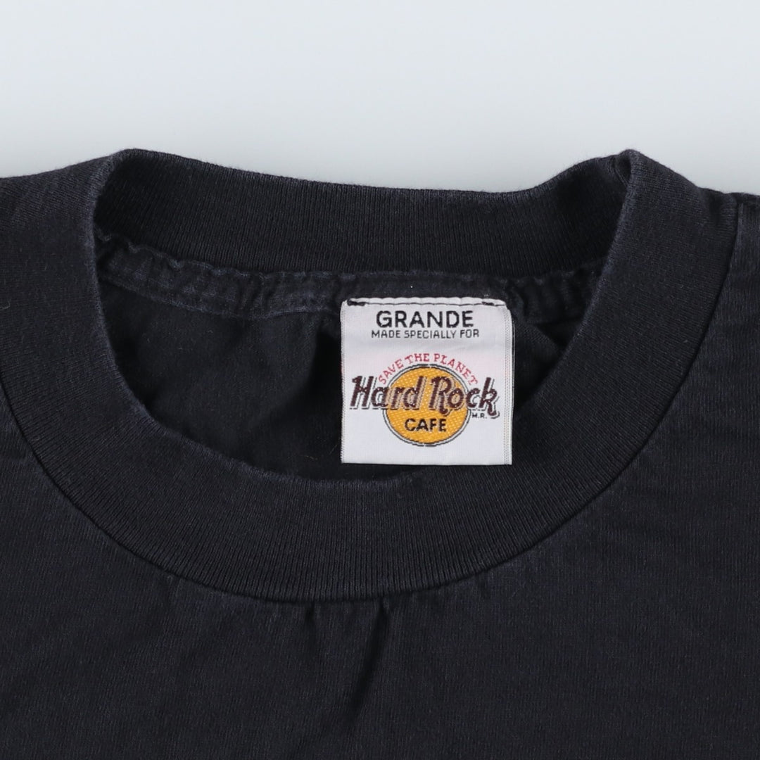 HARD ROCK CAFE Hard Rock Cafe Advertising T-shirt Men's L size cotton black type Vintage Second Hand