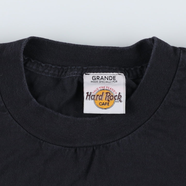 HARD ROCK CAFE Hard Rock Cafe Advertising T-shirt Men's L size cotton black type Vintage Second Hand