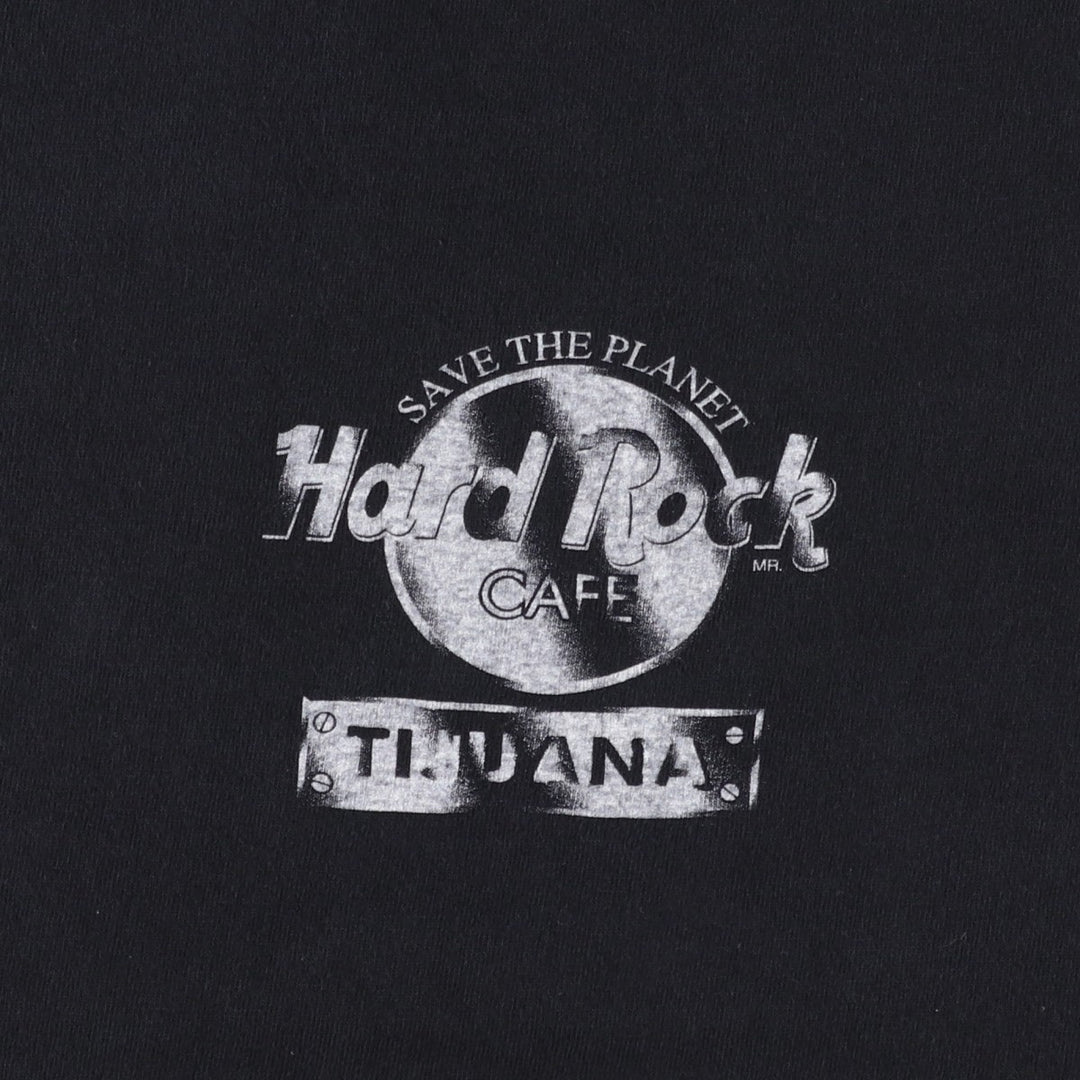 HARD ROCK CAFE Hard Rock Cafe Advertising T-shirt Men's L size cotton black type Vintage Second Hand