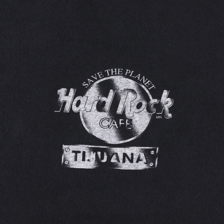 HARD ROCK CAFE Hard Rock Cafe Advertising T-shirt Men's L size cotton black type Vintage Second Hand