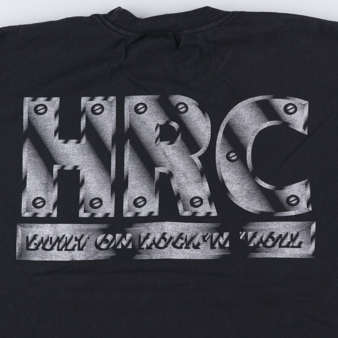HARD ROCK CAFE Hard Rock Cafe Advertising T-shirt Men's L size cotton black type Vintage Second Hand